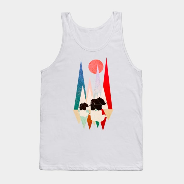 Elephant Forest Tank Top by bobyberto